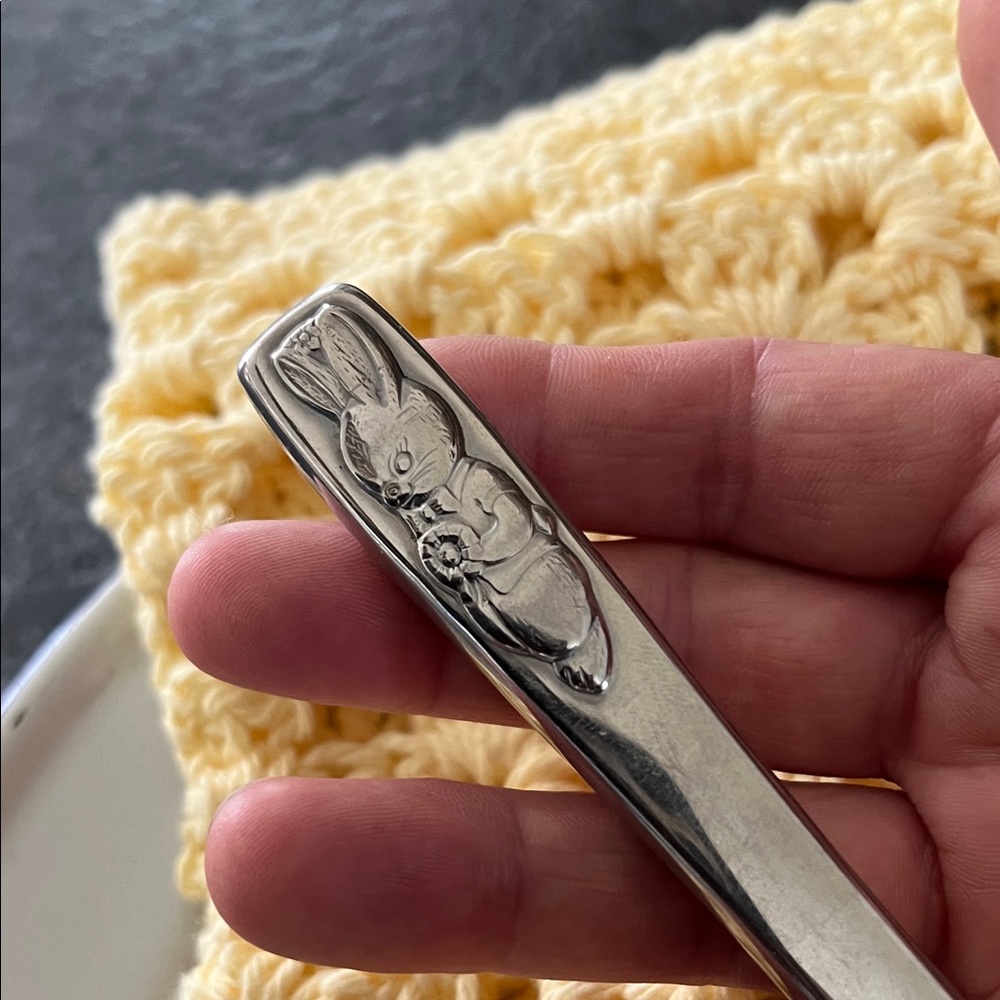 Silver Peter Rabbit Bunny Handle Butter Knife